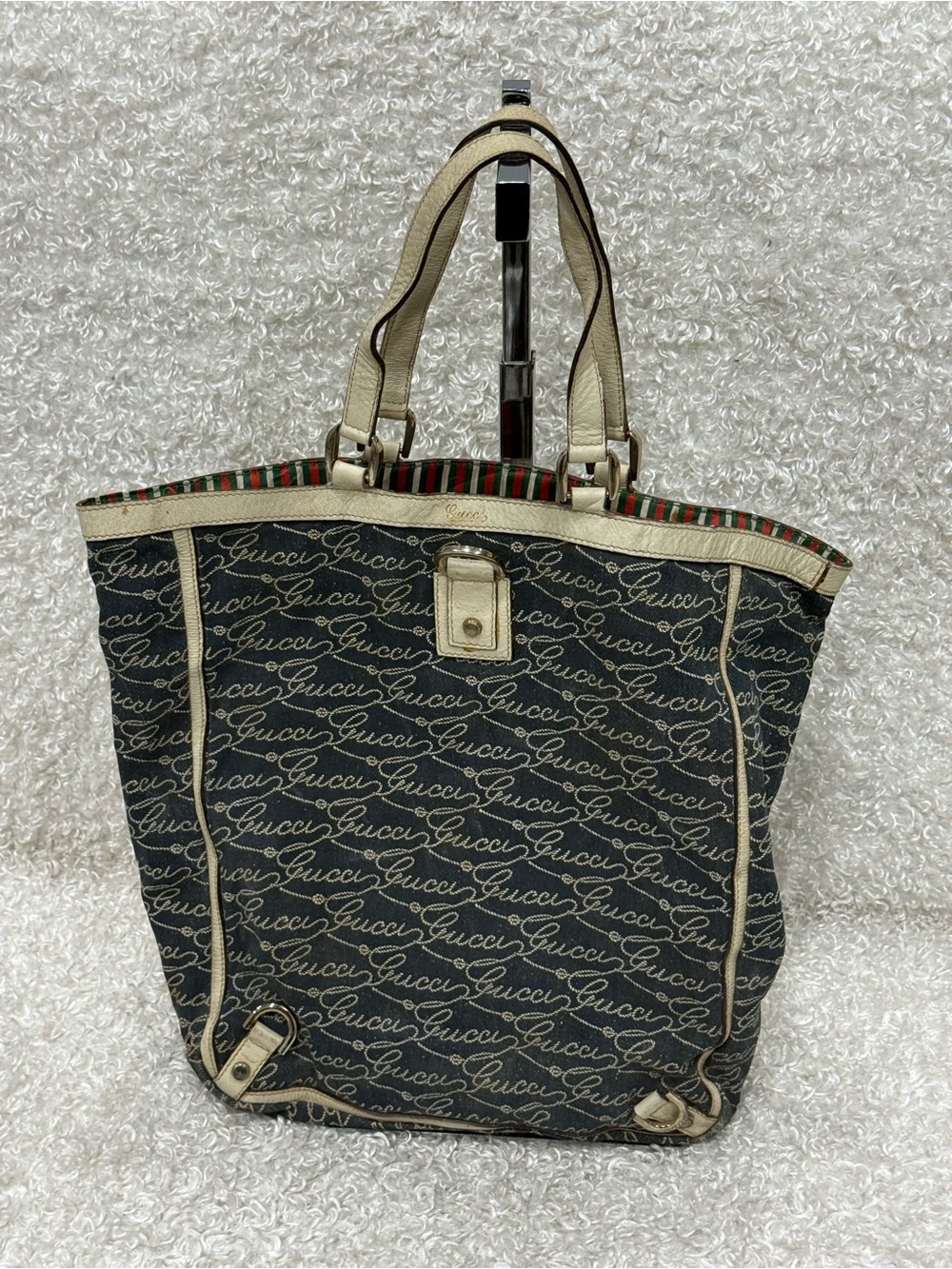 Gucci Abbey-D Ring Canvas Tote Bag